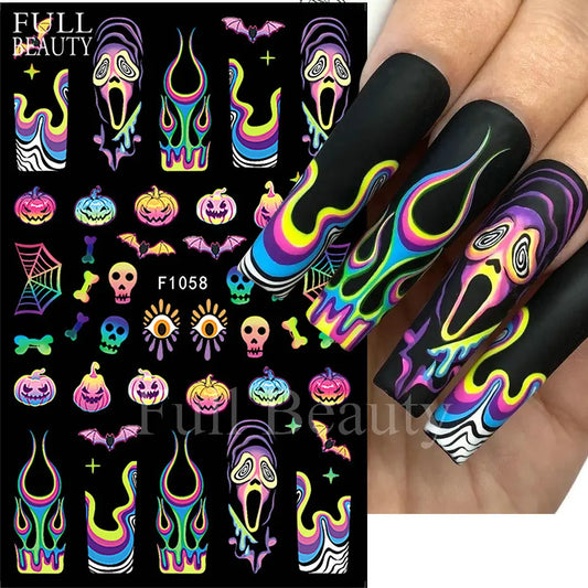 3D Halloween Nail Art Stickers