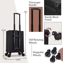 Load image into Gallery viewer, Professional 3 in 1 Rolling Makeup Case
