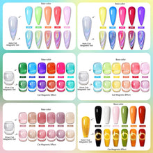 Load image into Gallery viewer, 10ml Omnipotent  Rainbow Silver Holographic 9D Cat Magnetic Gel Nail Polish
