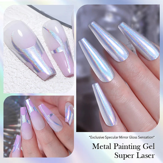 Super Laser Metallic Painting Gel Nail Polish