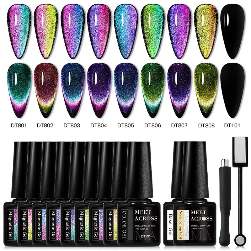 7ml Cat Magnetic Gel Nail Polish Sets With Magnetic Stick