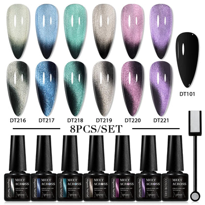 7ml Cat Magnetic Gel Nail Polish Sets With Magnetic Stick