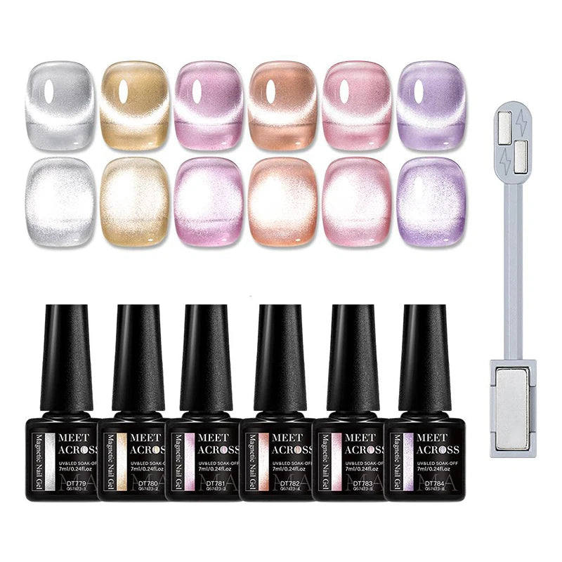 7ml Cat Magnetic Gel Nail Polish Sets With Magnetic Stick