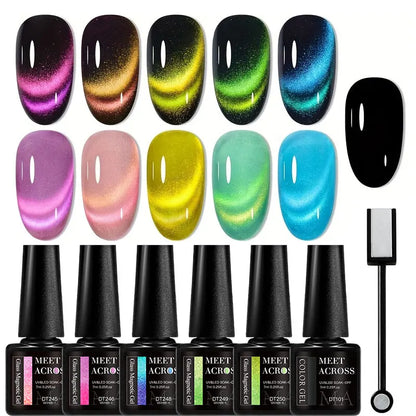 7ml Cat Magnetic Gel Nail Polish Sets With Magnetic Stick