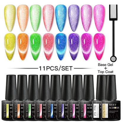 7ml Cat Magnetic Gel Nail Polish Sets With Magnetic Stick