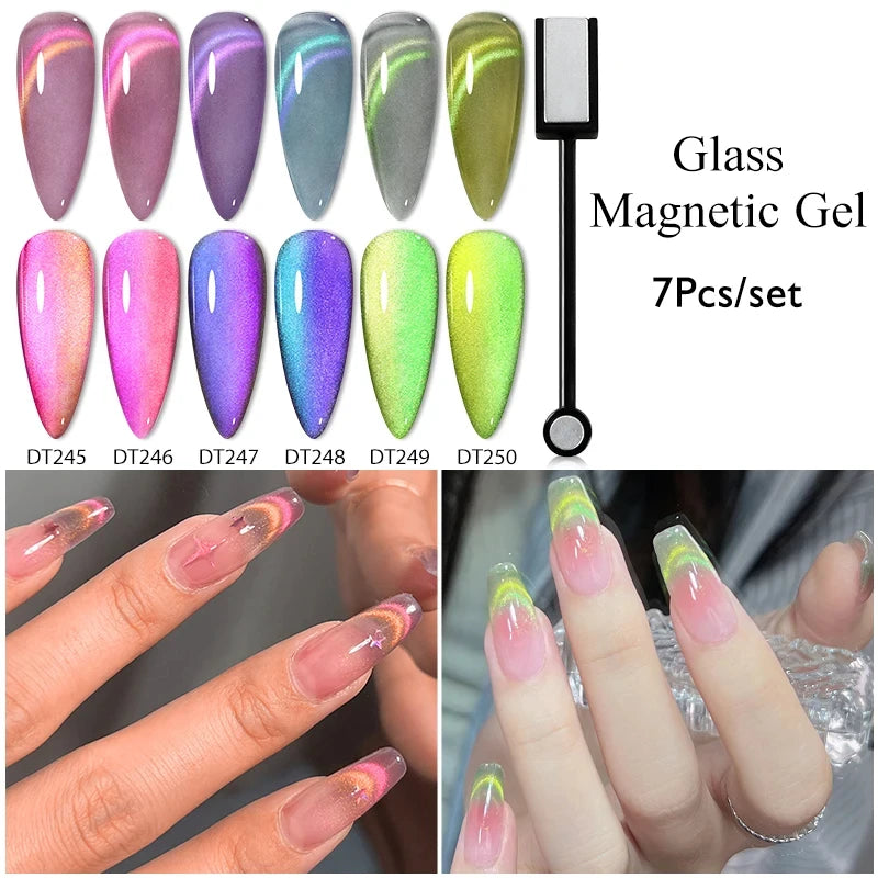 7ml Cat Magnetic Gel Nail Polish Sets With Magnetic Stick