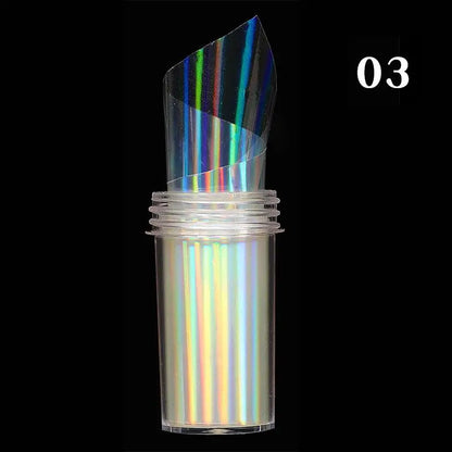 4x100cm  Aurora Holographic Nail Transfer Decals