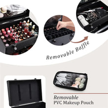 Load image into Gallery viewer, Professional 3 in 1 Rolling Makeup Case
