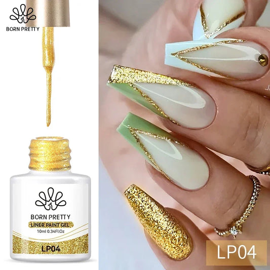 10ml Gold Liner Paint Gel Nail Polish