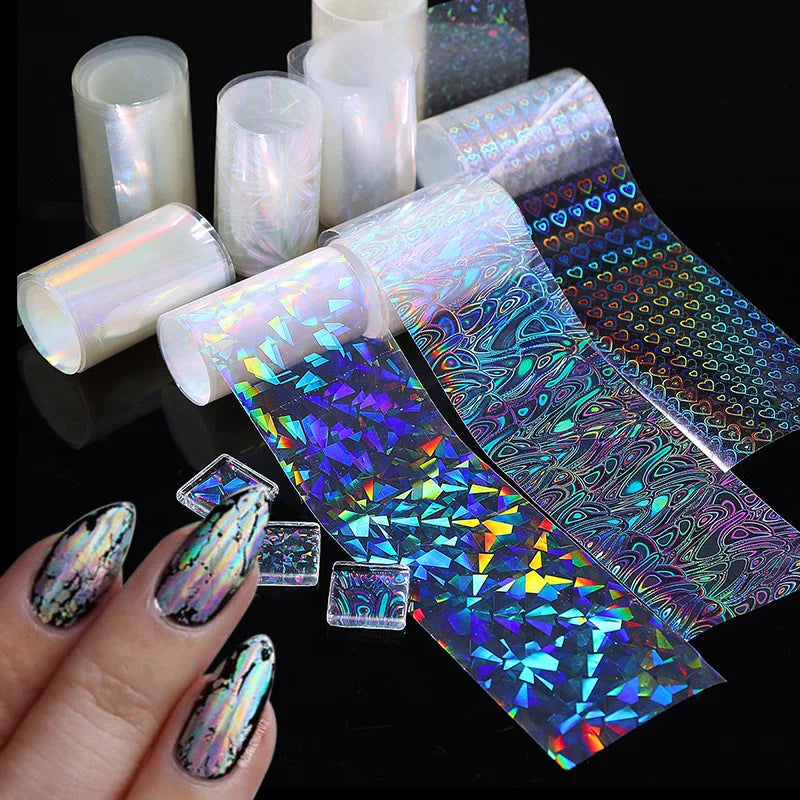 4x100cm  Aurora Holographic Nail Transfer Decals