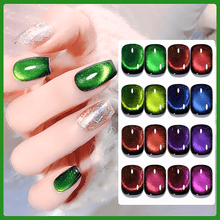 Load image into Gallery viewer, 12D Rainbow Gem Stone Cat Eye Magnetic Gel
