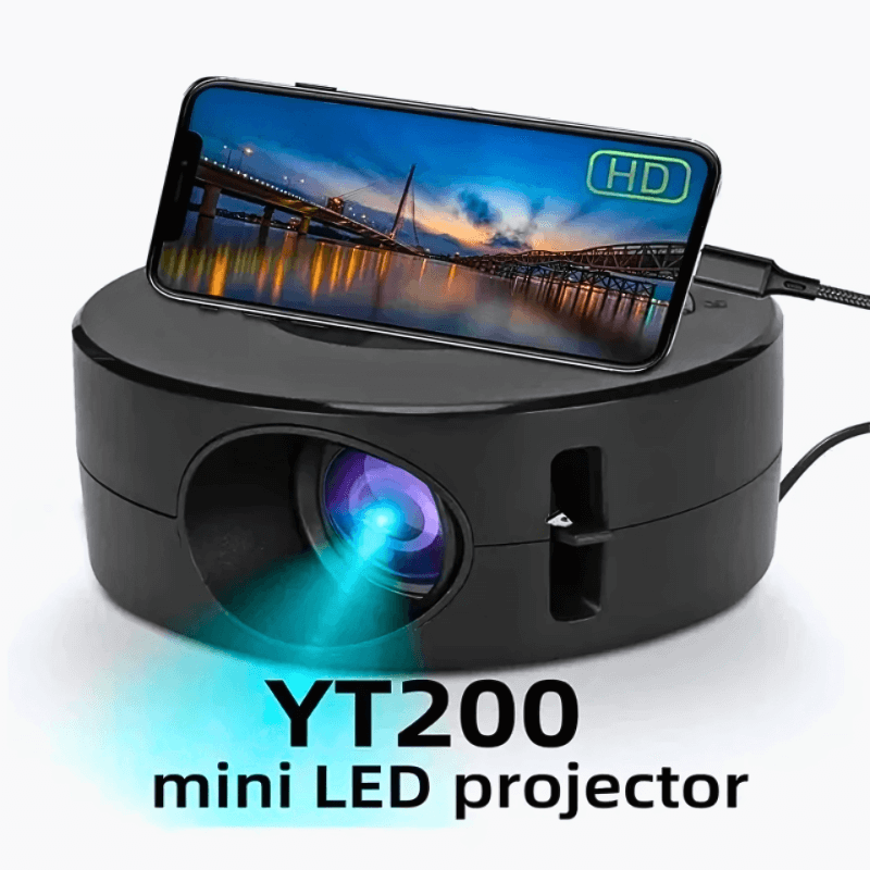 YT200 Min Home Cinema Smart Projector for Android or IPhone