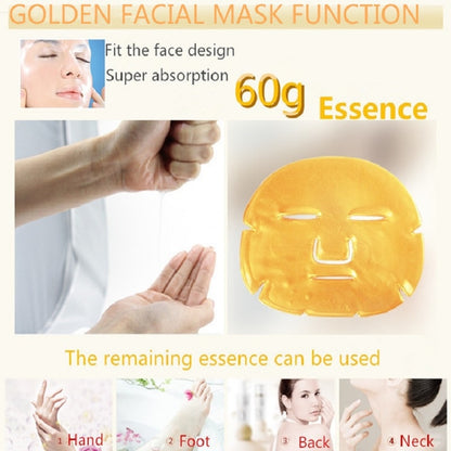 10PCS Gold Bio Collagen Facial Mask - bellasonlinestore22