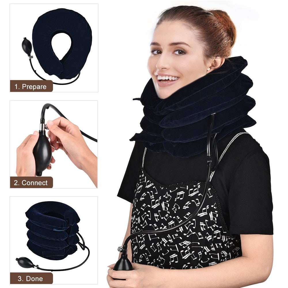 3/4 Layer Inflatable Air Cervical Neck Traction - bellasonlinestore22