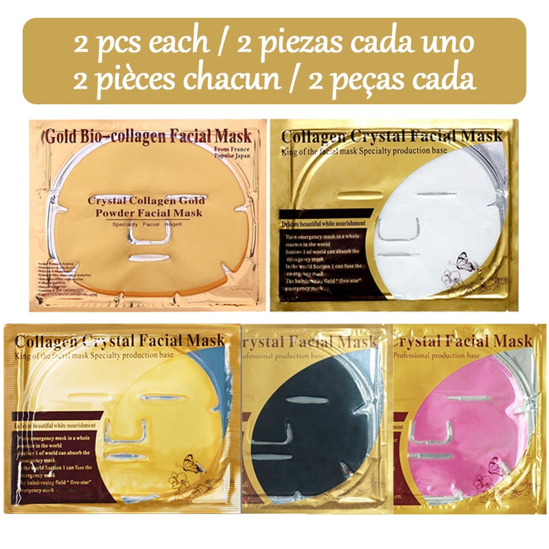 10PCS Gold Bio Collagen Facial Mask - bellasonlinestore22