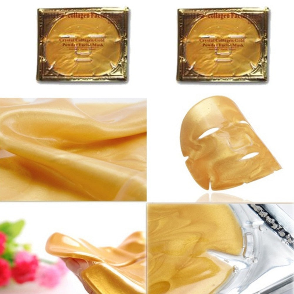 10PCS Gold Bio Collagen Facial Mask - bellasonlinestore22